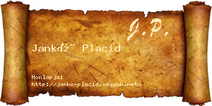 Jankó Placid névjegykártya